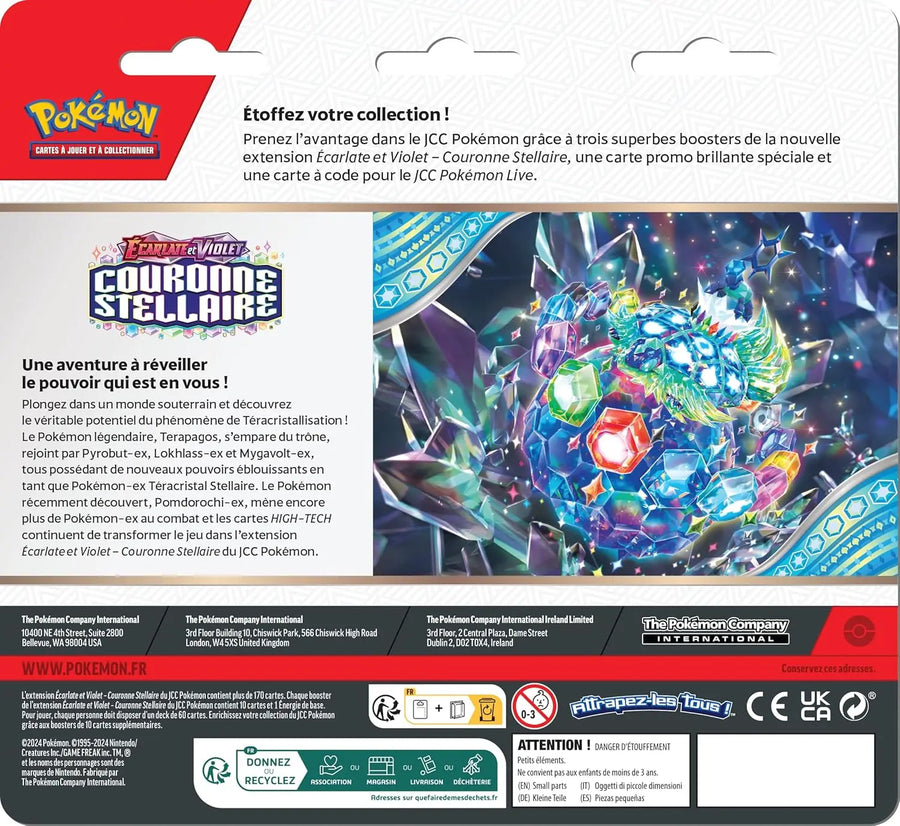 JCC Pokémon : Blister de 3 boosters Latias Écarlate et Violet – Couronne Stellaire (3 boosters et 1 Carte Promo Brillante) - Pikadi Collect