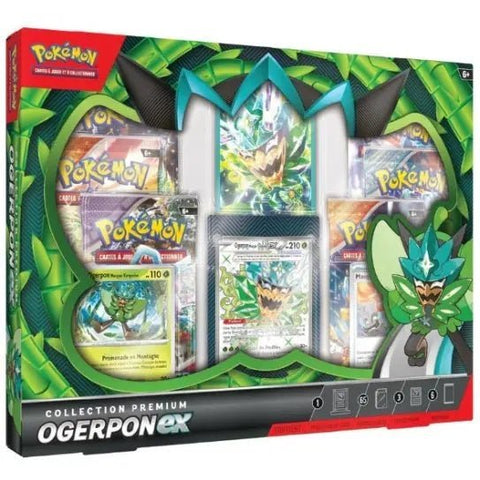 Coffret Pokémon Premium Ogerpon - ex – 6 Boosters et Cartes Brillantes ! - Pikadi Collect