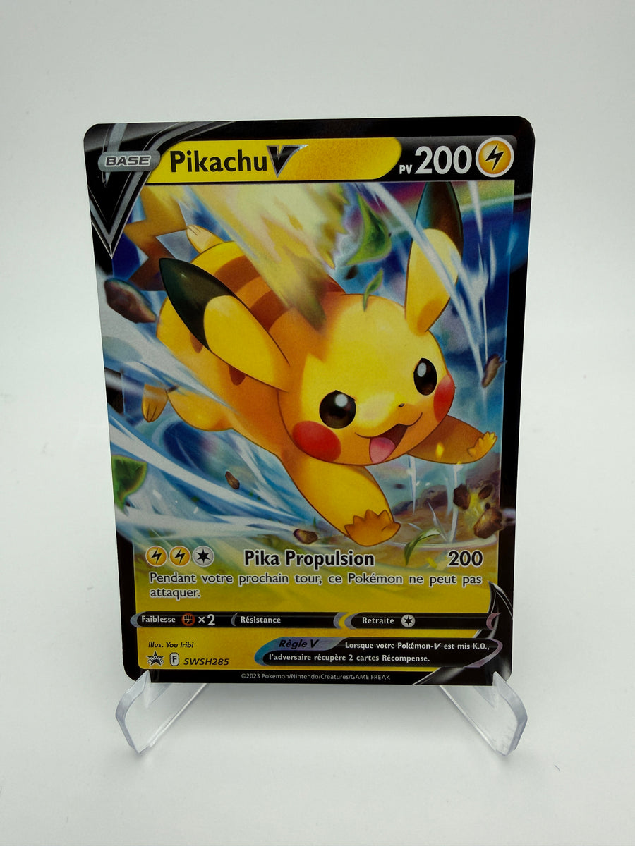 Pikachu V SWSH285 – Promo Black Star Épée et Bouclier – FR – État Très Bon – Carte Pokémon