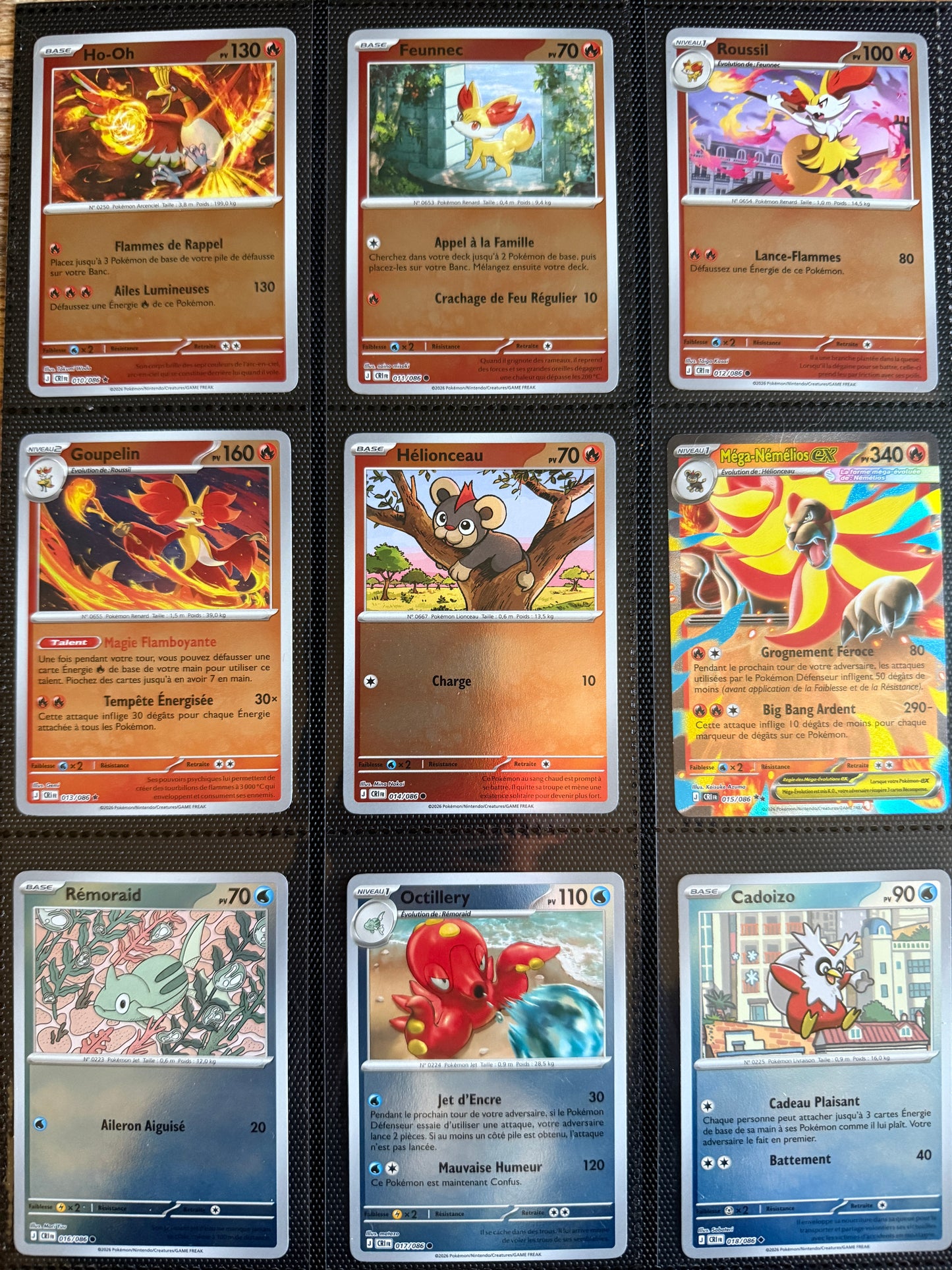 Set complet Chaos Ascendant Reverse FR - Bloc Méga-Évolution Pokémon