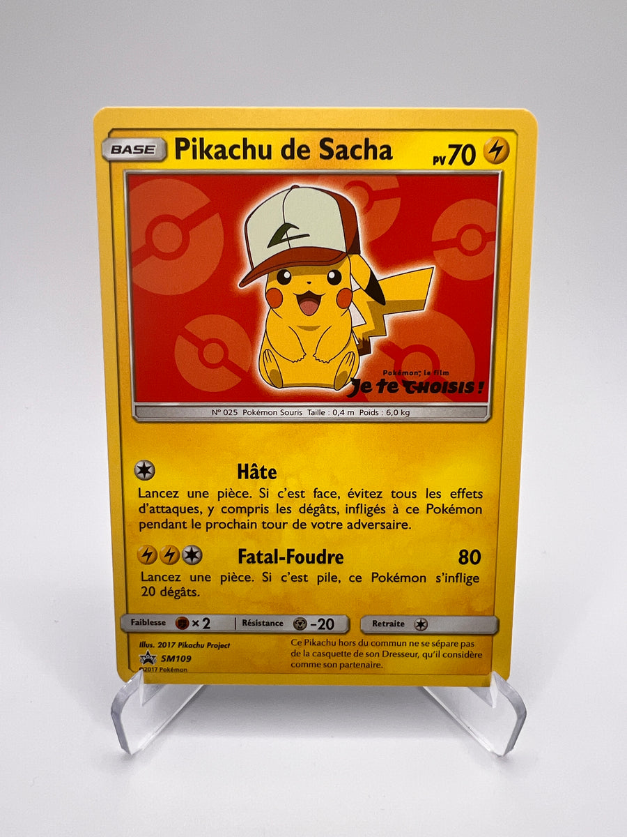 Pikachu de Sacha Set Complet à Édition Collector Scellée SM108 SM114 - Promos Black Star Soleil Lune
