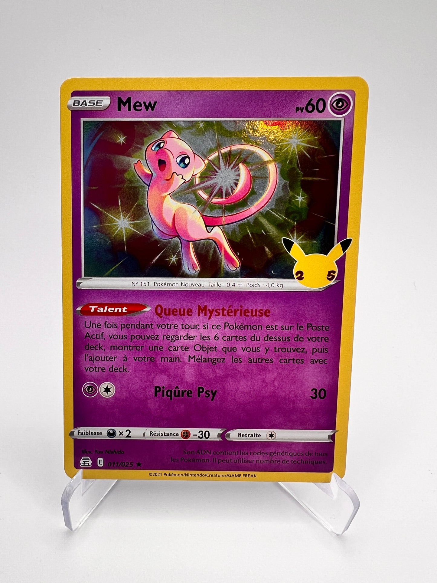 Mew 011/025 - Celebrations – Célébrations – Carte Pokémon Holo Rare
