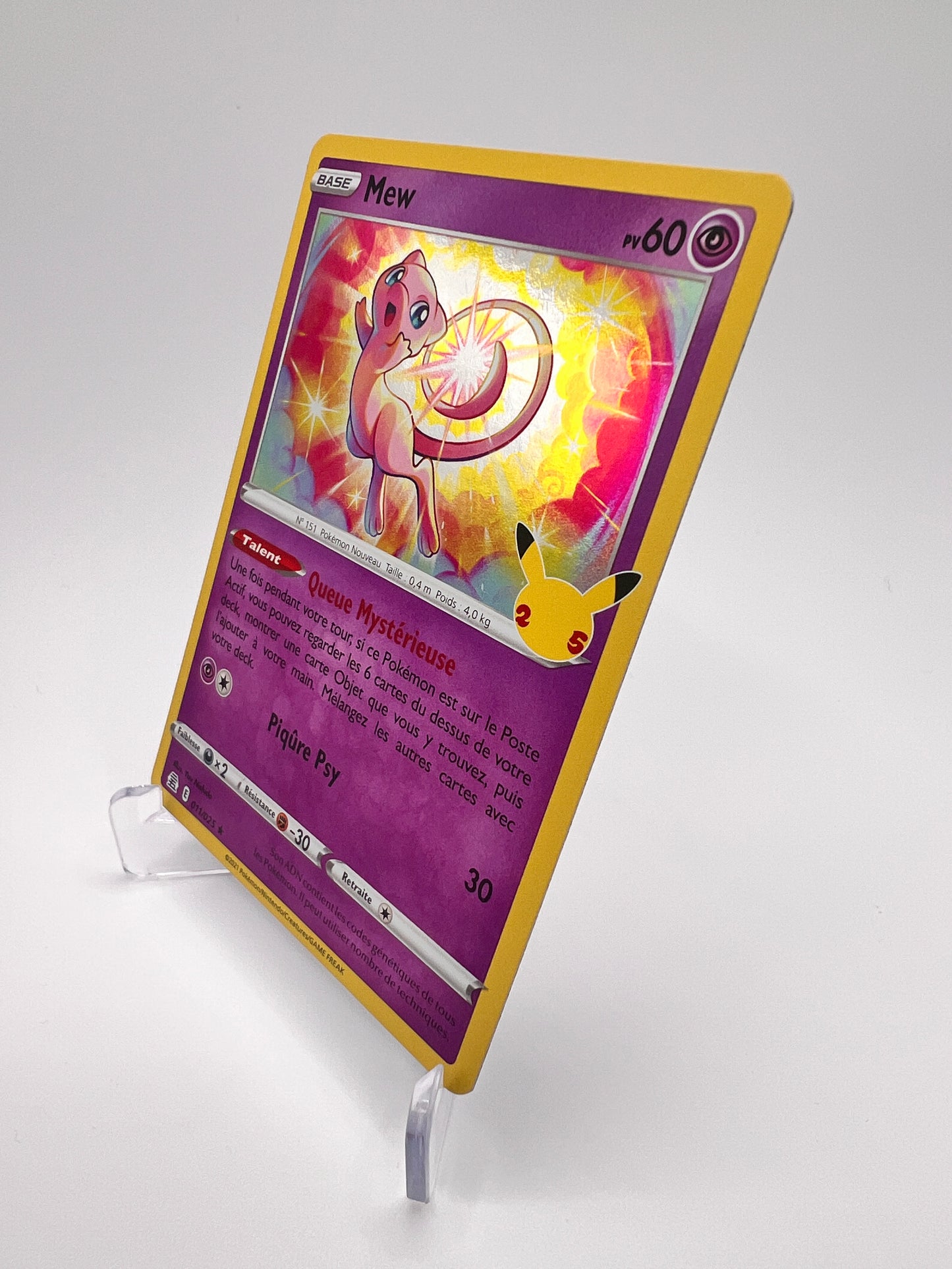 Mew 011/025 - Celebrations – Célébrations – Carte Pokémon Holo Rare