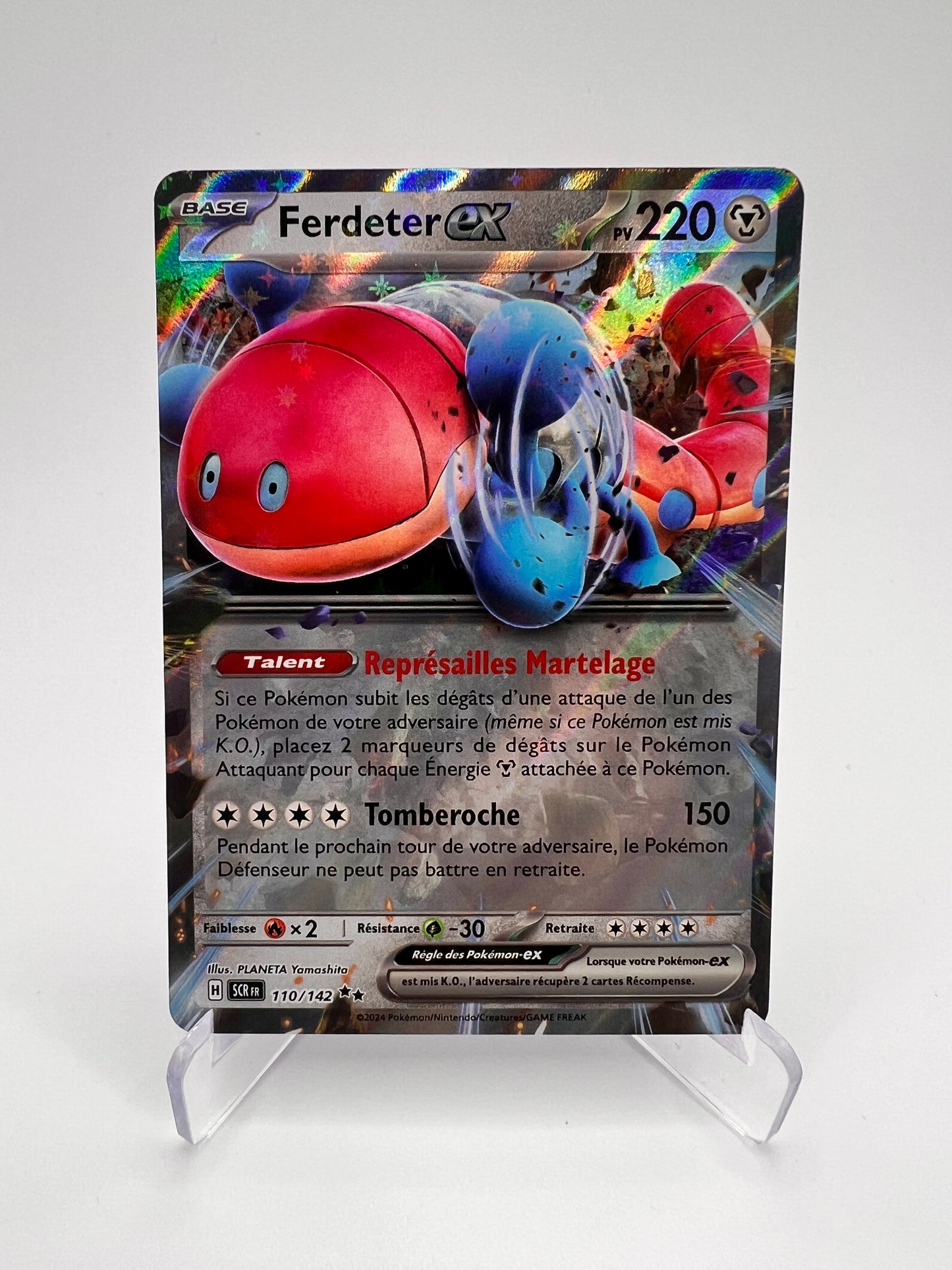 Ferdeter ex 110/142 - Couronne Stellaire – Couronne Stellaire – Carte Pokémon Ultra Rare