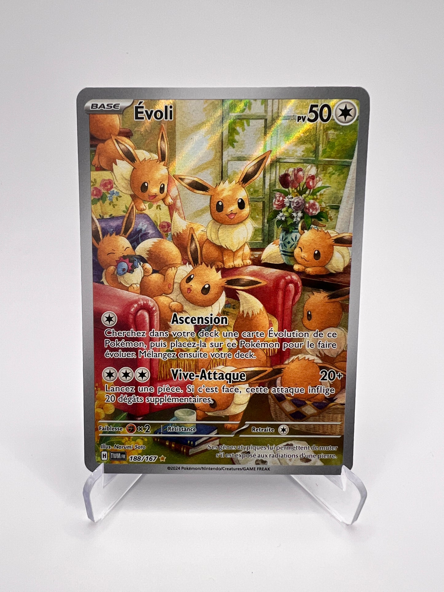 Evoli 188/167 - Mascarade Crépusculaire – Mascarade Crepusculaire – Carte Pokémon Double Rare