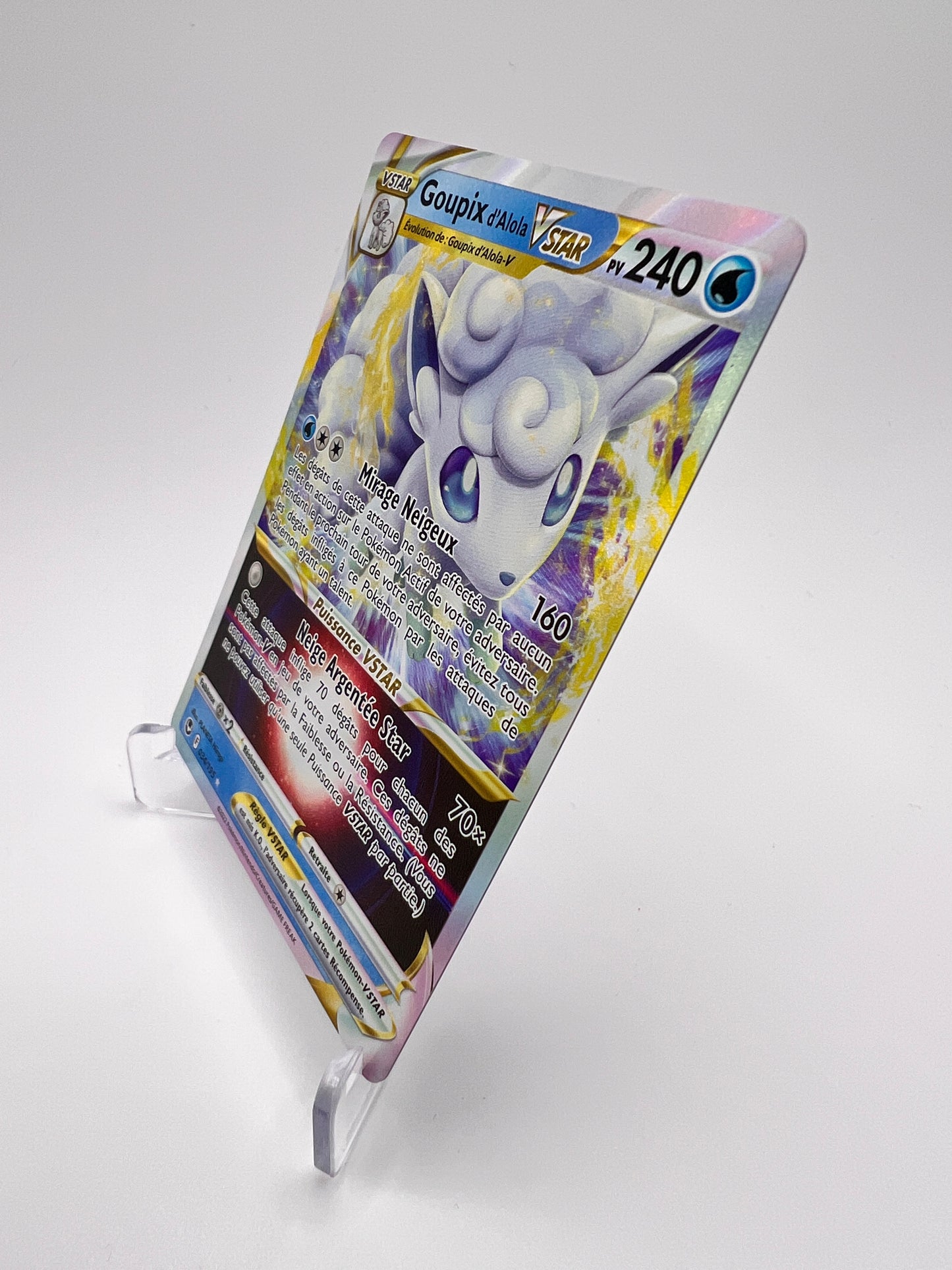 Goupix D'Alola VSTAR 034/195 - Tempete Argentee – Tempete Argentee – Carte Pokémon Holo Rare Vstar