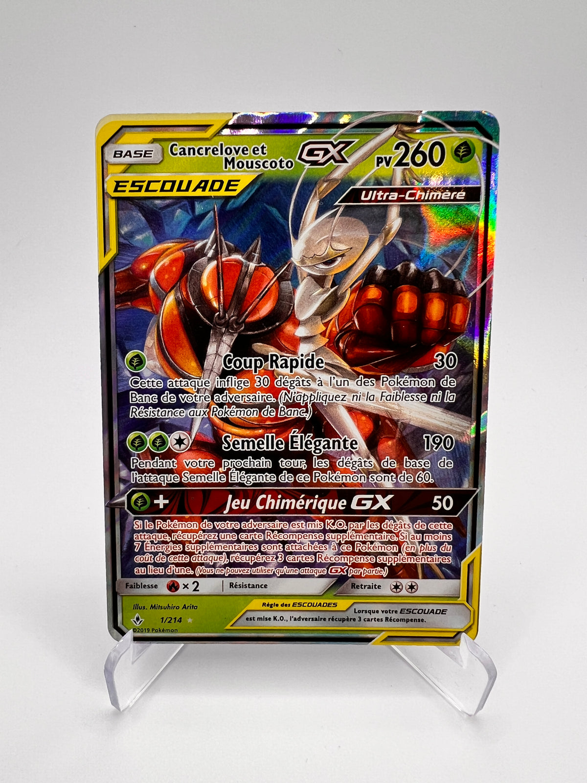 Cancrelove et Mouscoto 1/214 - Tonnerre Perdu – Tonnerre Perdu – Carte Pokémon Ultra Rare