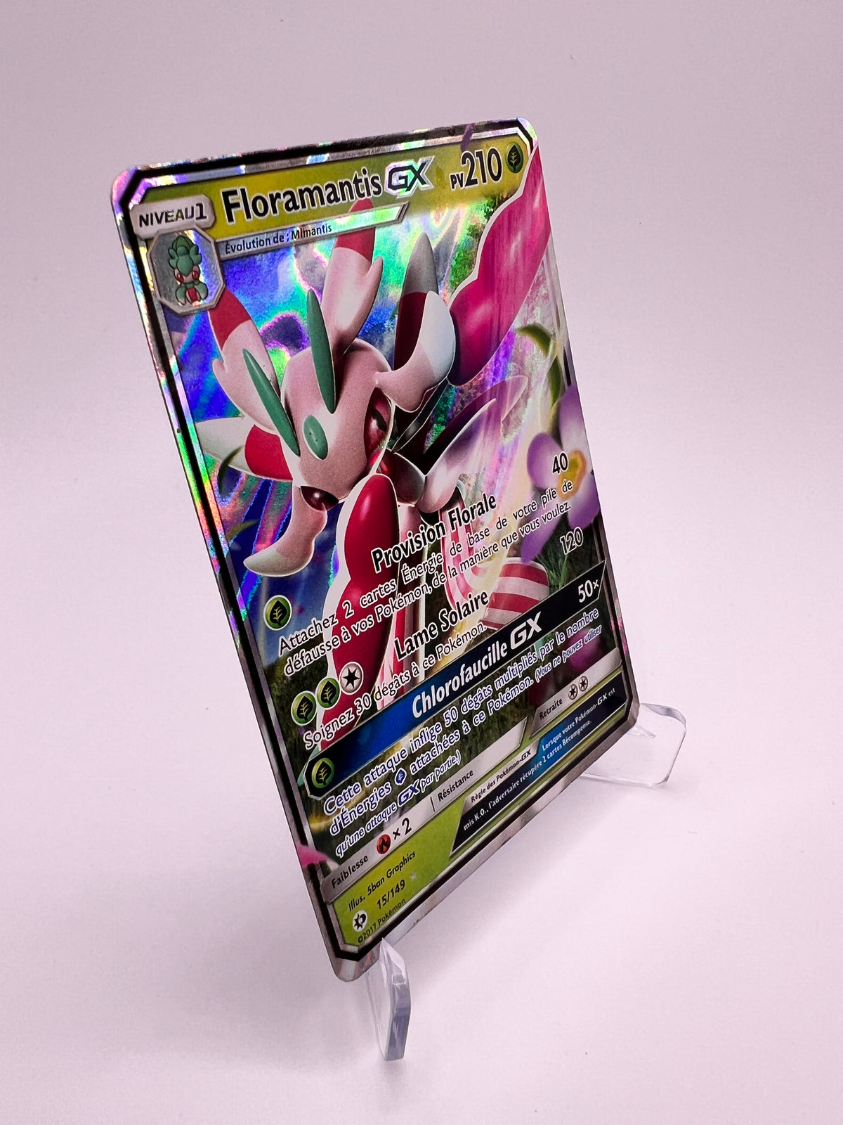 Floramantis GX 015/149 - Soleil Et Lune – Soleil Et Lune – Carte Pokémon Double Rare