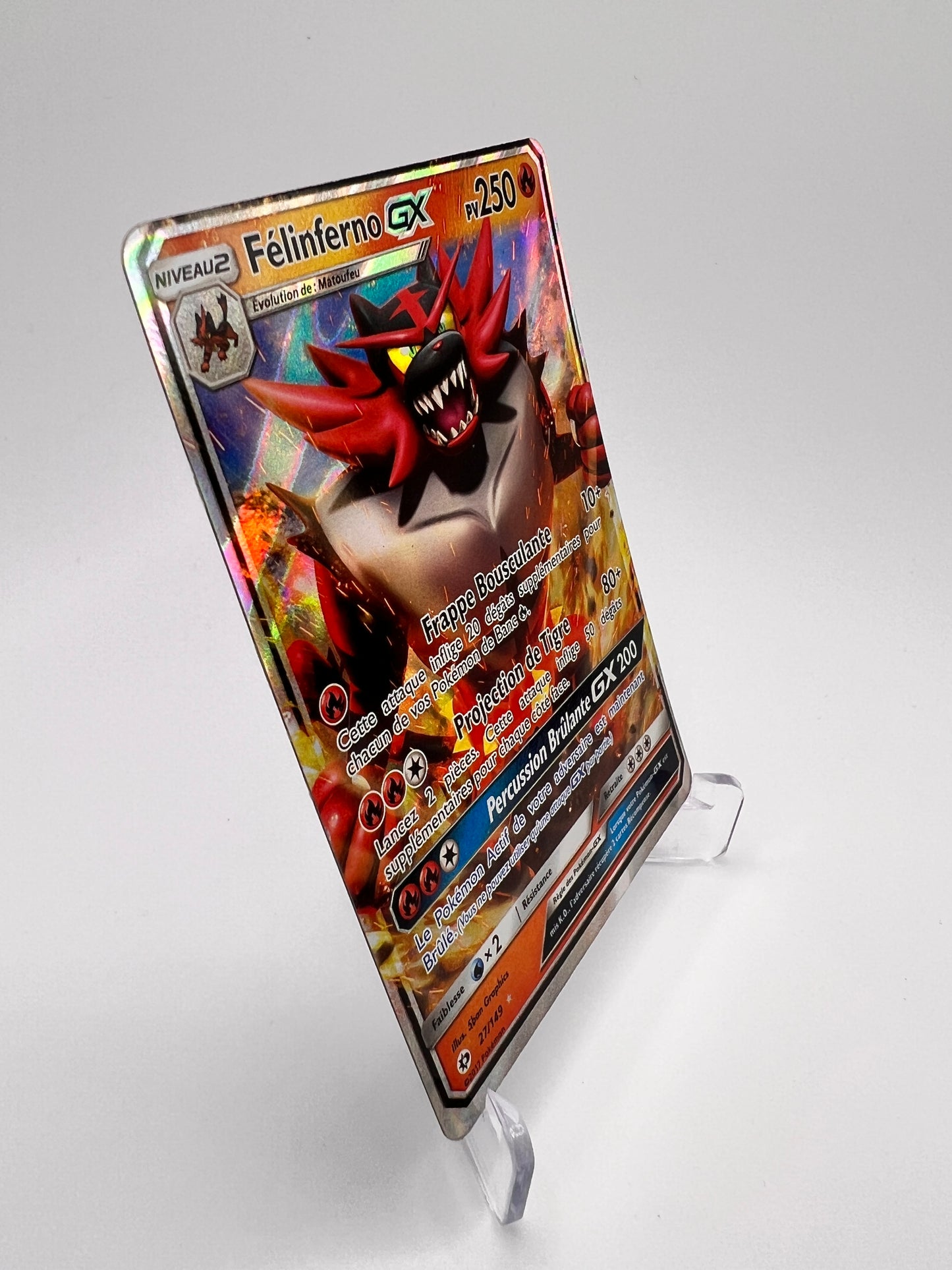 Félinferno GX 27/149 - Soleil Et Lune – Soleil Et Lune – Carte Pokémon Rare