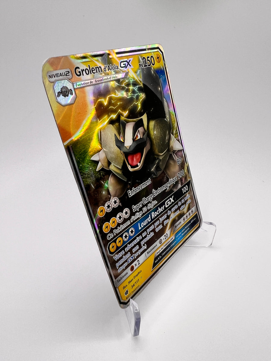 Grolem D'Alola GX 34/111 - Poings Furi – Poings Furi – Carte Pokémon Rare