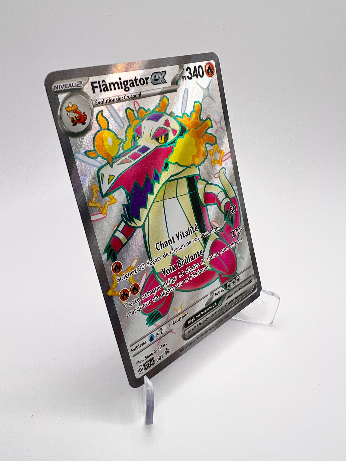 Flâmigator ex 081 – Carte Pokémon Promo