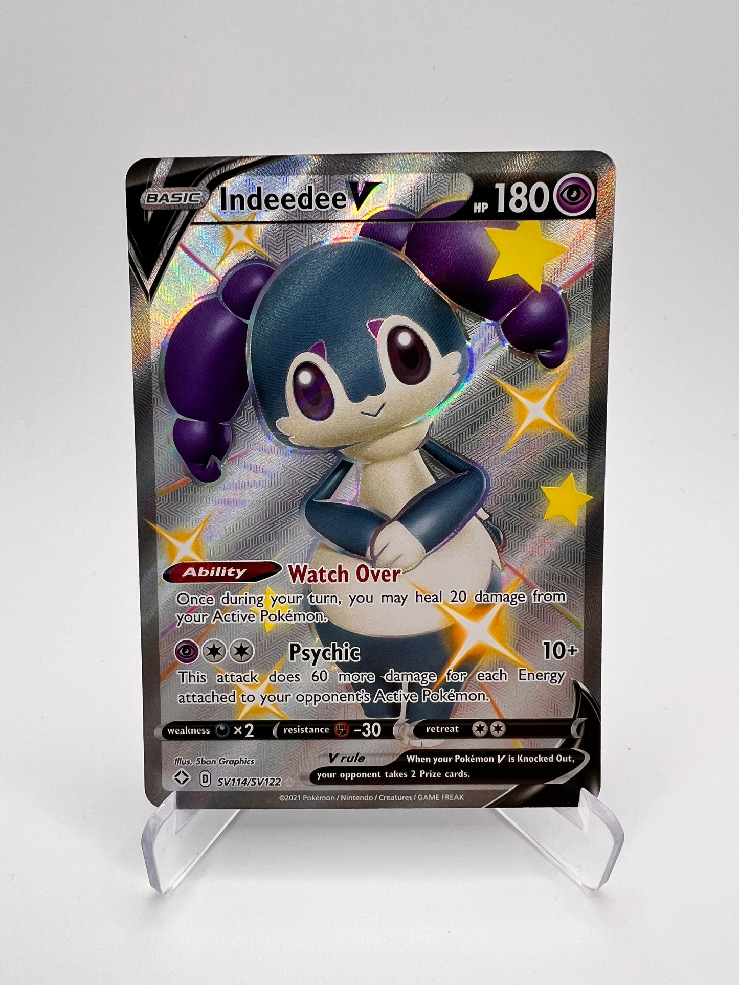 Indeedee V SV114/SV122 – Carte Pokémon Shiny
