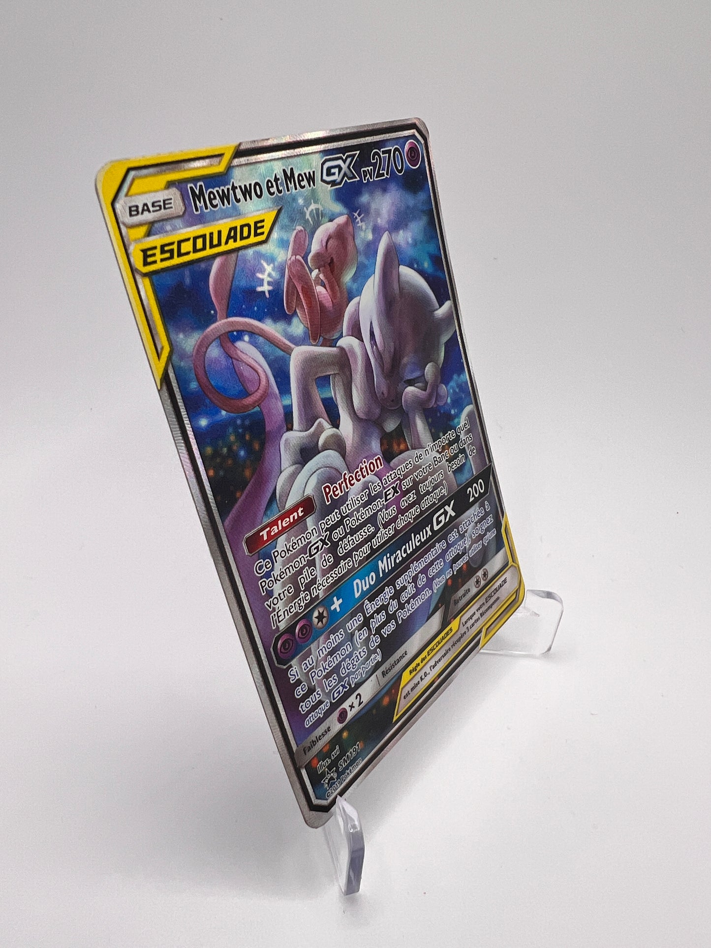 Mewtwo et Mew GX SM191 - Promos Black Star Soleil Lune