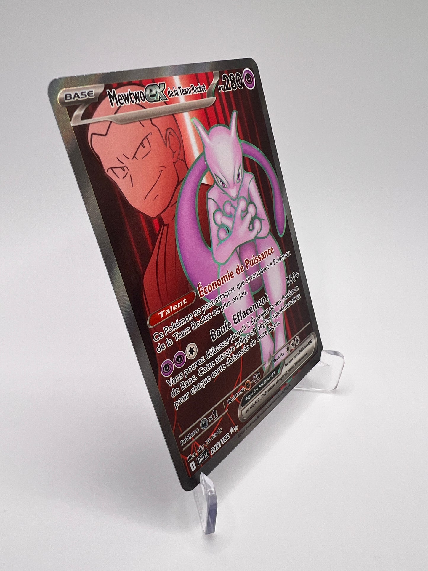 Mewtwo ex de la Team Rocket Team Rocket 213/182 - Rivalites Destinées