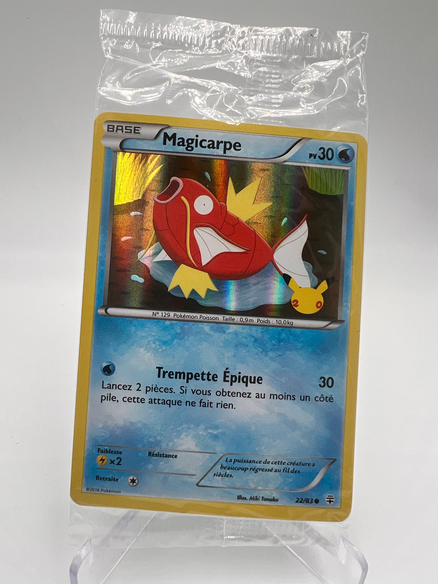 Magicarpe 22/83 – Stamp 20 ans – Générations – Scellé – Carte Pokémon