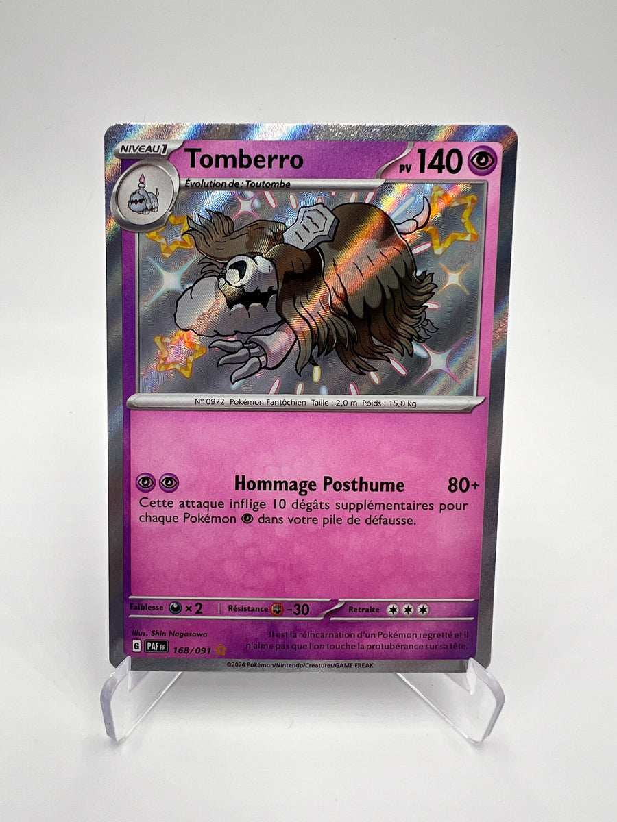 Tomberro 168/091 – Shiny – Destinées de Paldea – NM – Carte Pokémon