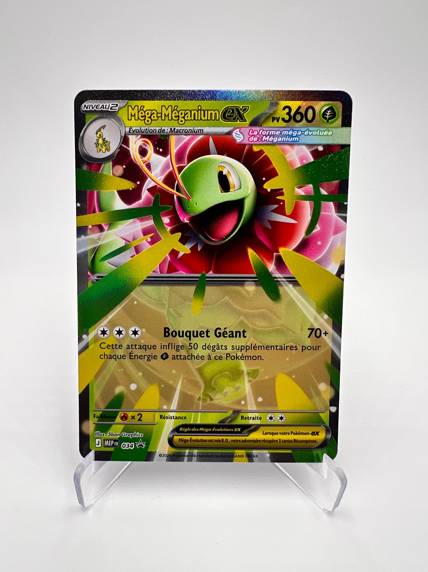 Méga-Méganium EX MEP 034 – Méga-EX – NM – Carte Pokémon