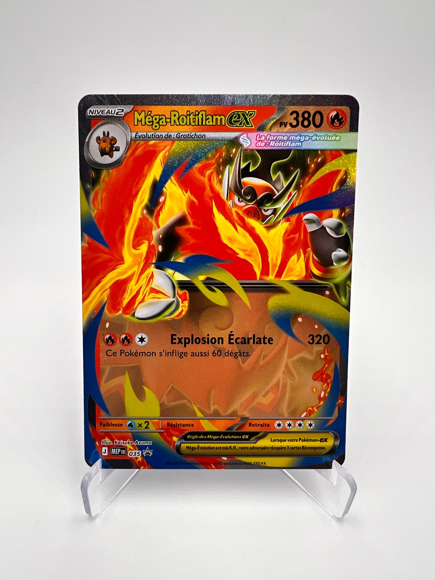 Méga-Rotiflam EX MEP 035 – Méga-EX – NM – Carte Pokémon