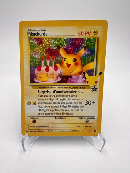 Pikachu de ______ 24 – Promo Anniversaire – NM – Carte Pokémon