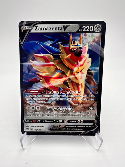 Zamazenta V 105/172 – Ultra Rare – Stars Étincelantes – NM – Carte Pokémon