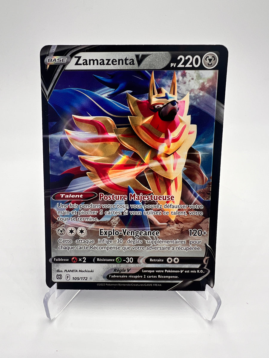Zamazenta V 105/172 – Ultra Rare – Stars Étincelantes – NM – Carte Pokémon