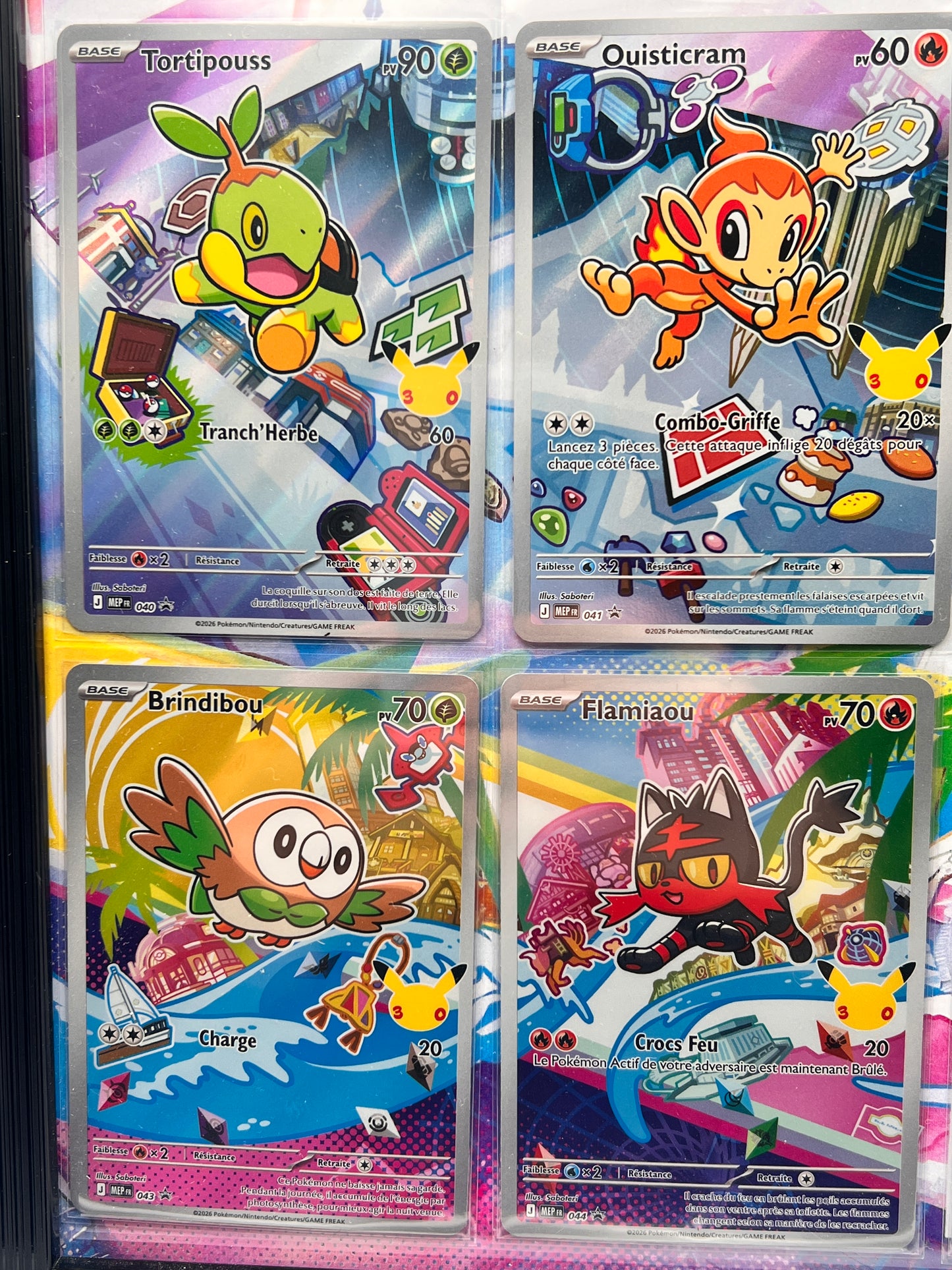 Starter Pokémon First Partner – Set Complet 9 Cartes Promo Illustration Rare – Kanto Sinnoh Alola – Encadré Noir ou Blanc – NM – Carte Pokémon