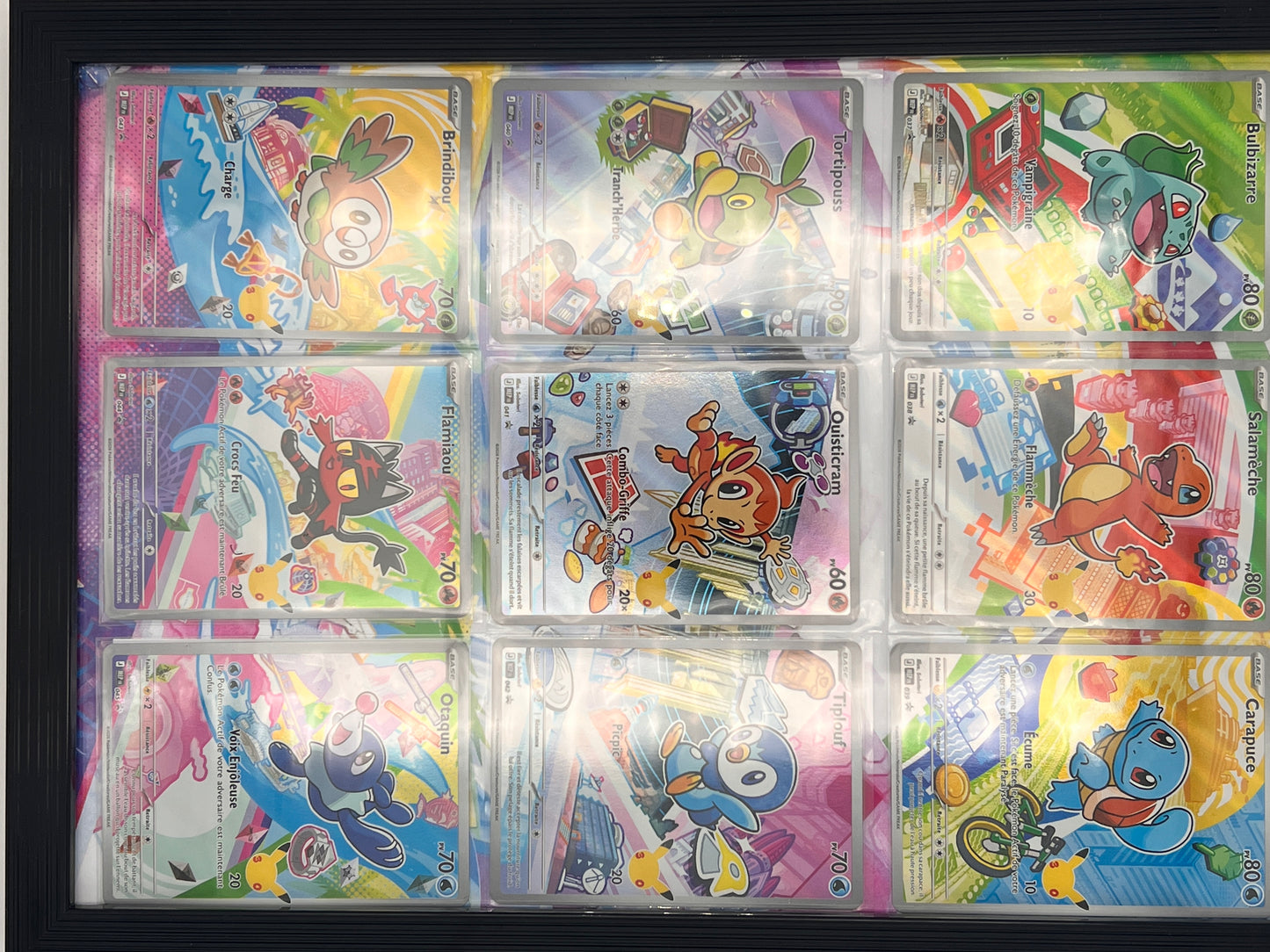Starter Pokémon First Partner – Set Complet 9 Cartes Promo Illustration Rare – Kanto Sinnoh Alola – Encadré Noir ou Blanc – NM – Carte Pokémon