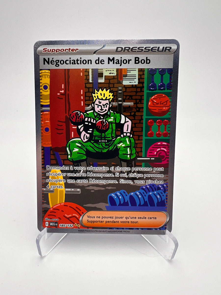 Négociation de Major Bob 185/132 – SAR – Destinées Radieuses – NM – Carte Pokémon