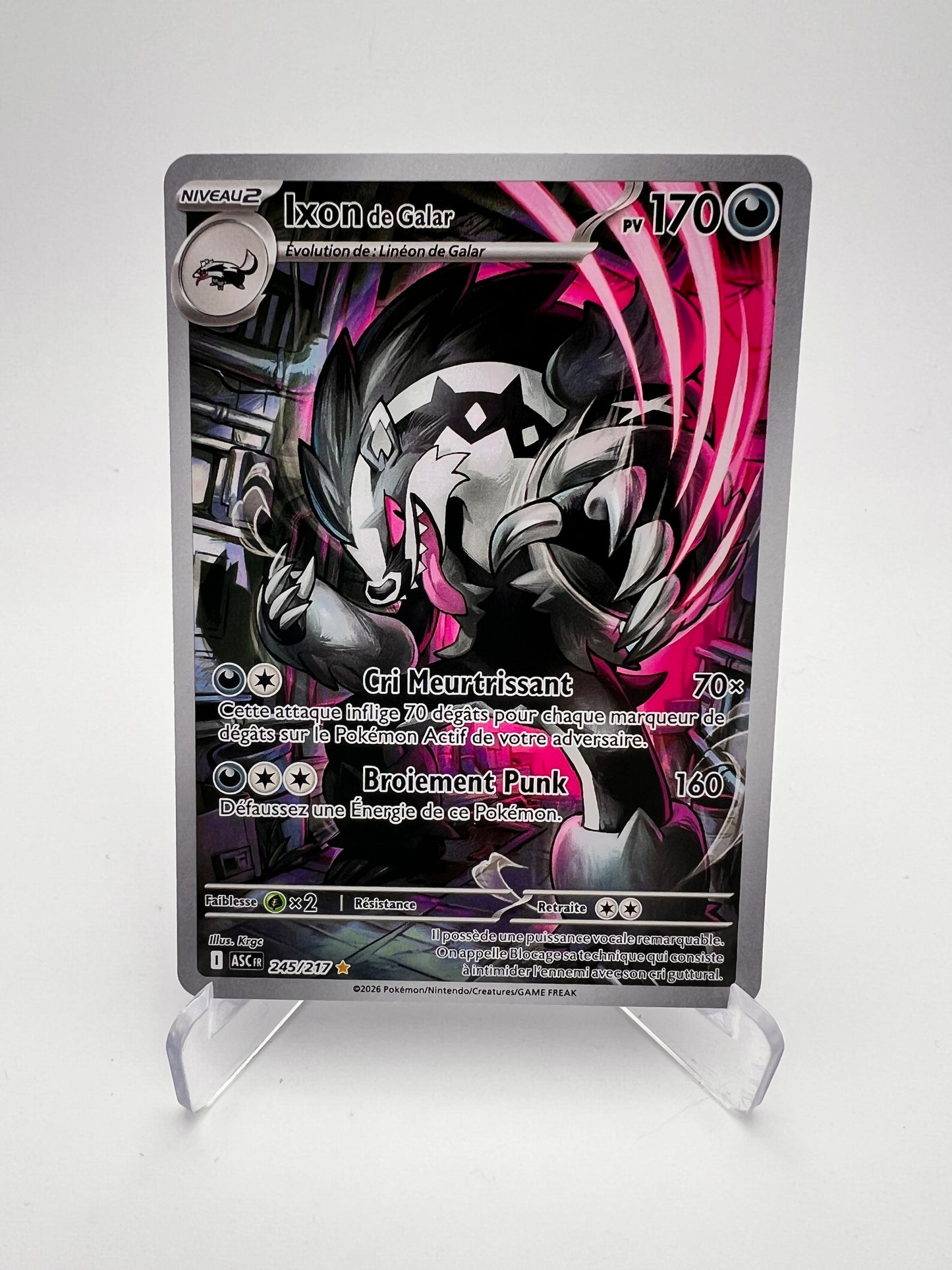 Ixon de Galar 245/217 – AR – Héros Transcendants – NM – Carte Pokémon