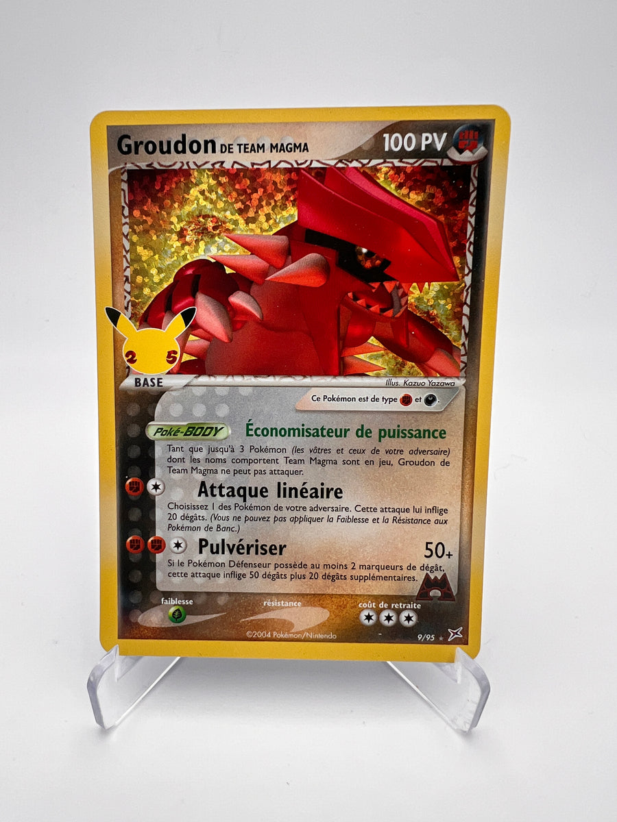 Groudon de la Team Magma 9/95 – Célébrations 25 ans – NM – Carte Pokémon