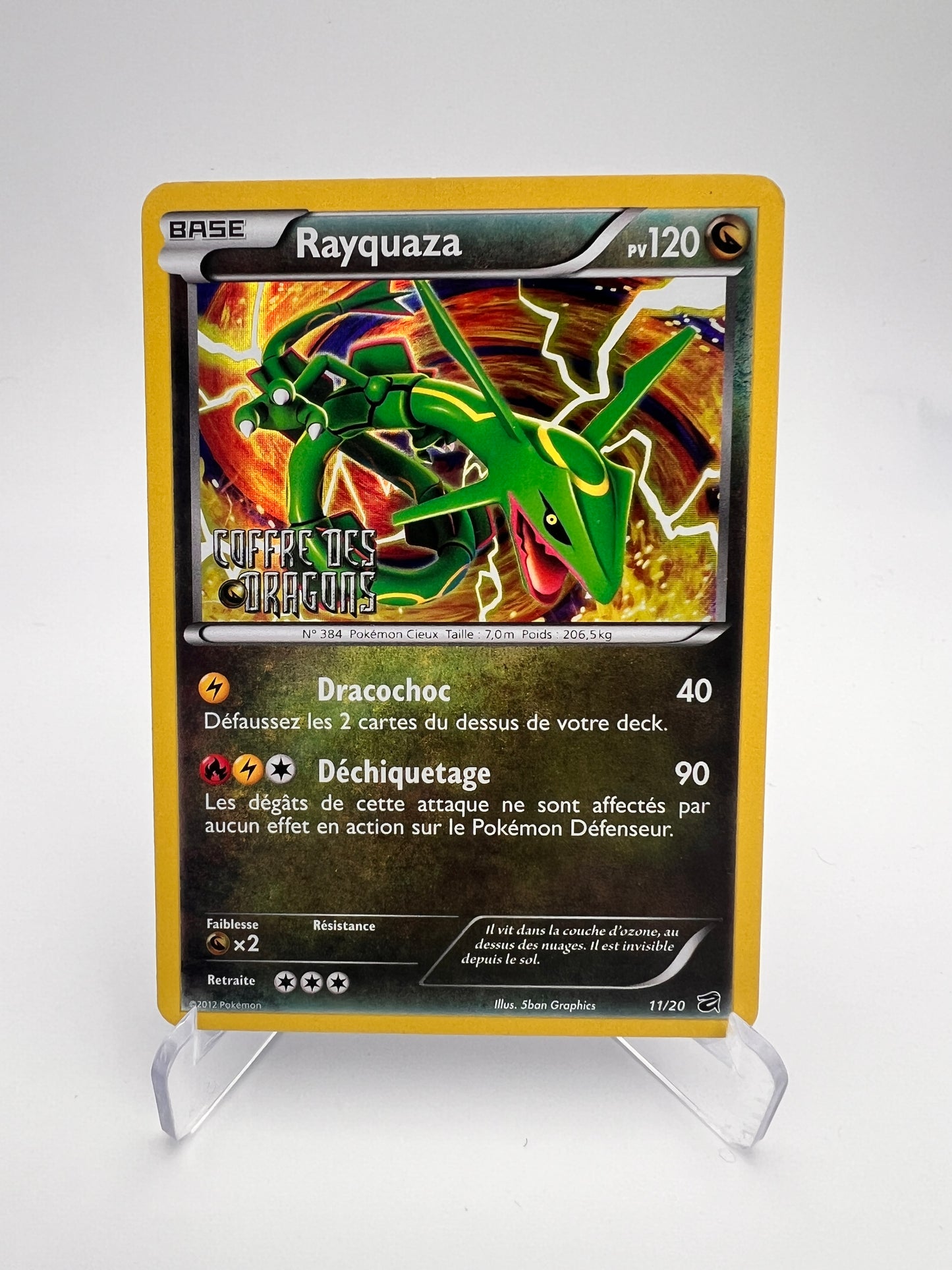 Rayquaza 11/20 – Stamp Coffre des Dragons – Coffre des Dragons – EXC – Carte Pokémon