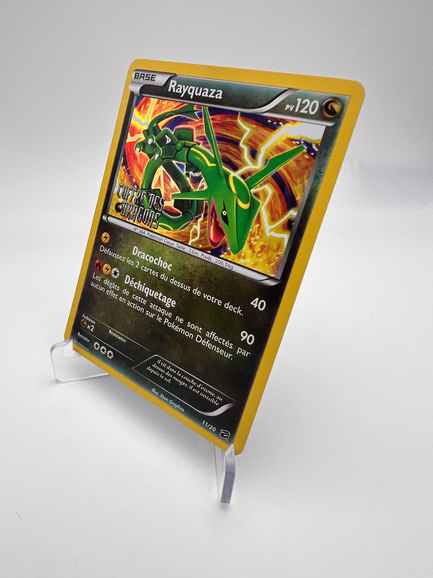 Rayquaza 11/20 – Stamp Coffre des Dragons – Coffre des Dragons – EXC – Carte Pokémon