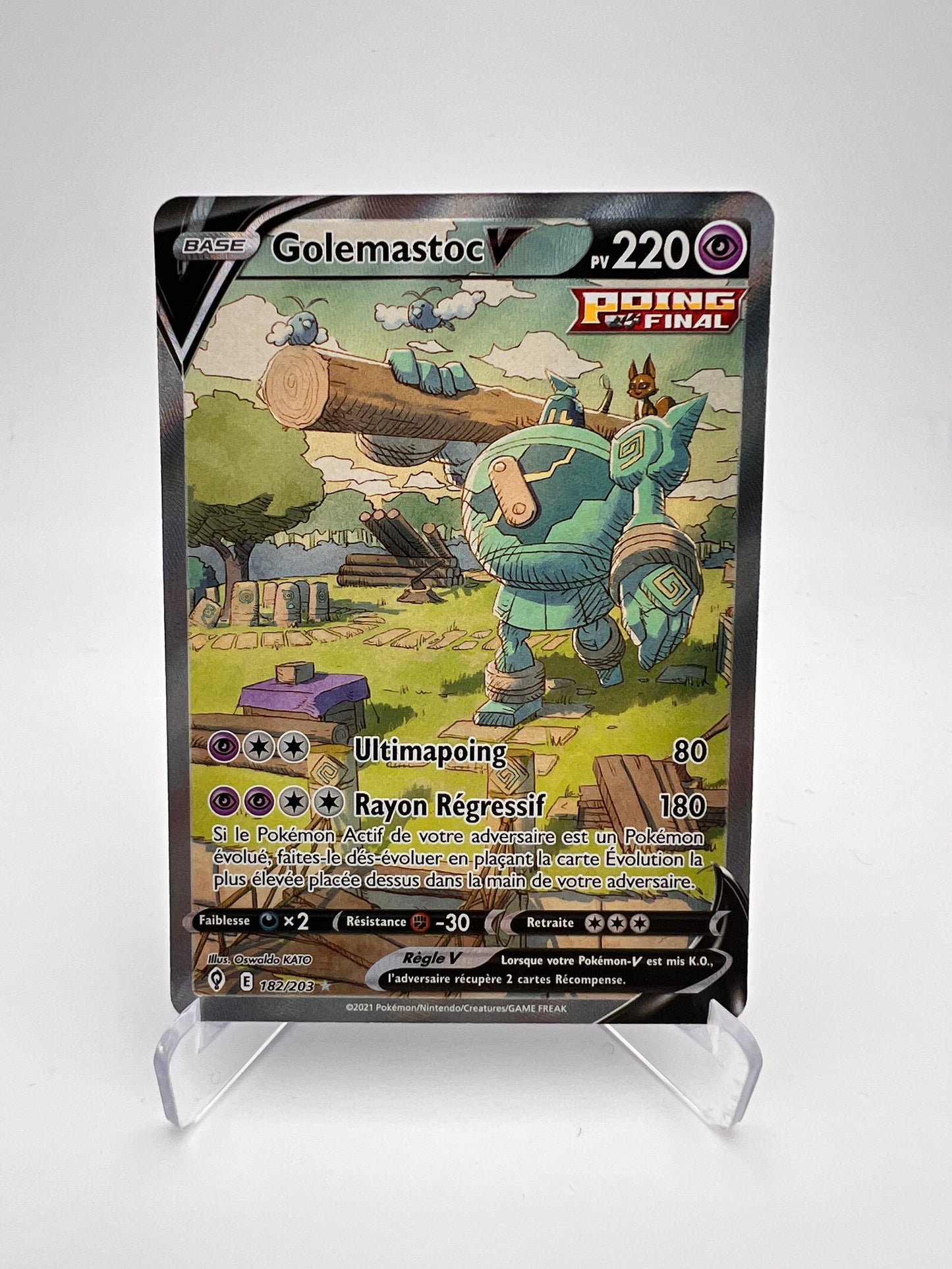 Golemastoc V 182/203 – Évolution Céleste – NM – Carte Pokémon