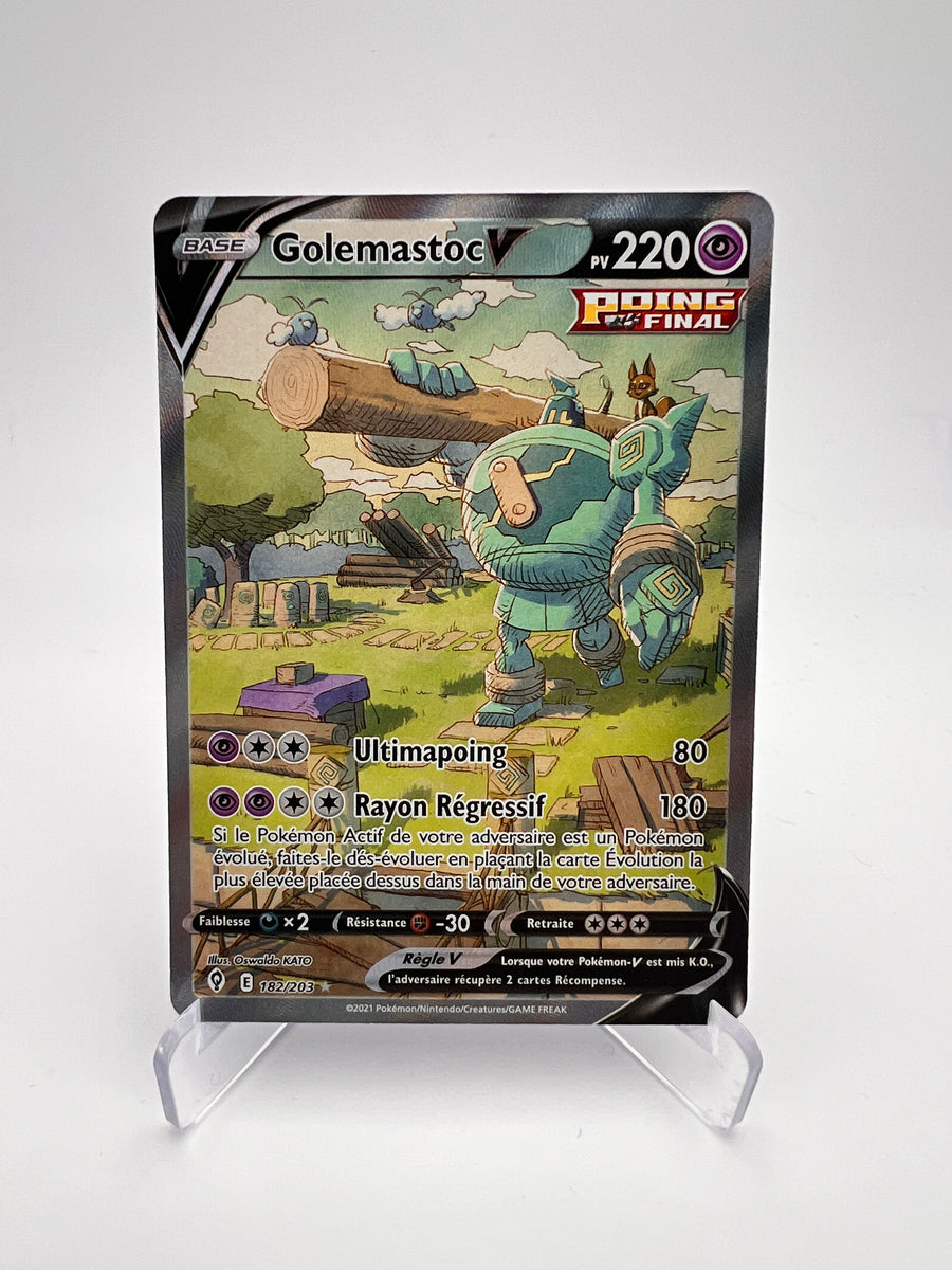 Golemastoc V 182/203 – Évolution Céleste – NM – Carte Pokémon