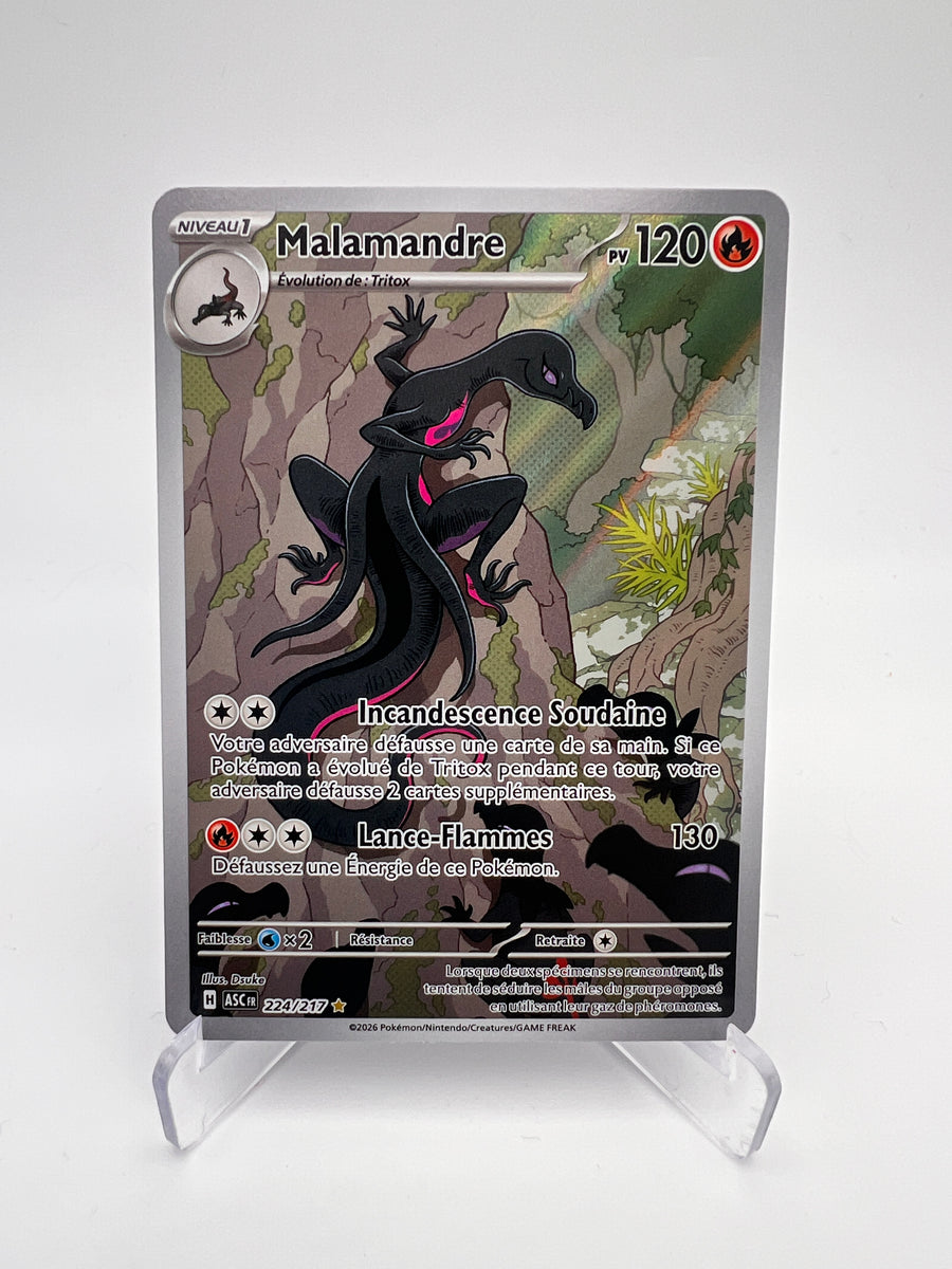 Malamandre 224/217 – AR – Héros Transcendants – NM – Carte Pokémon