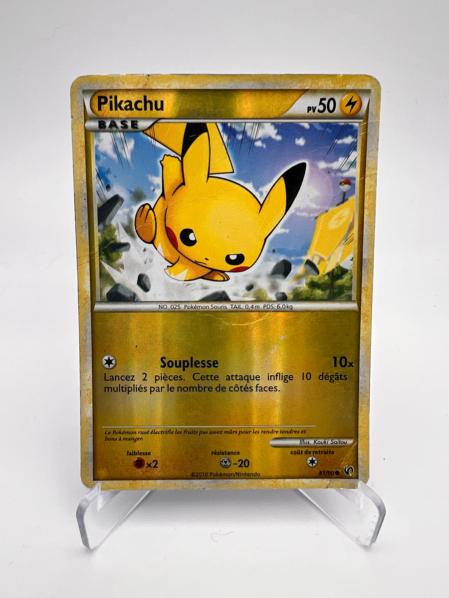 Pikachu 61/90 – Reverse – HS Indomptable – État Correct – Carte Pokémon