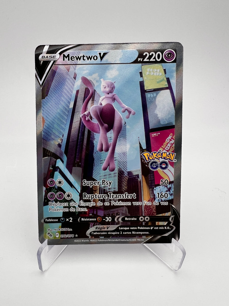 Mewtwo V 072/078 – Ultra Rare – Pokémon GO – NM – Carte Pokémon