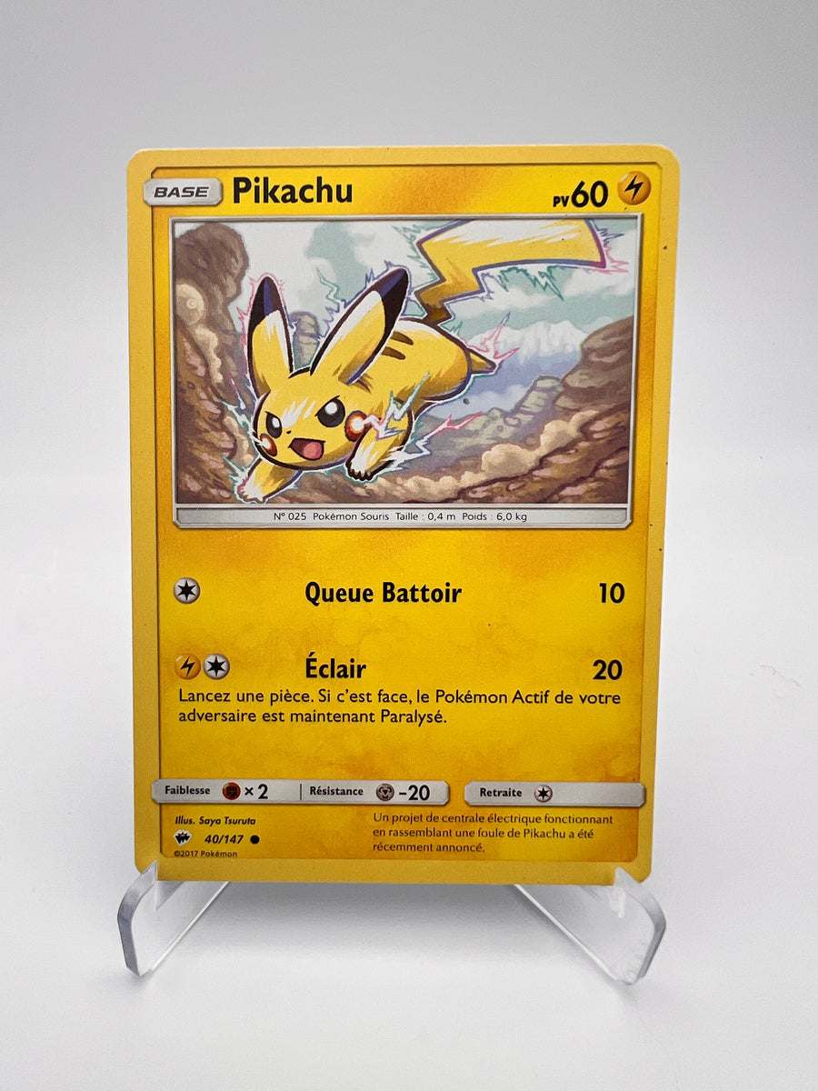 Pikachu 40/147 – Ombres Ardentes – Commune – NM – Carte Pokémon