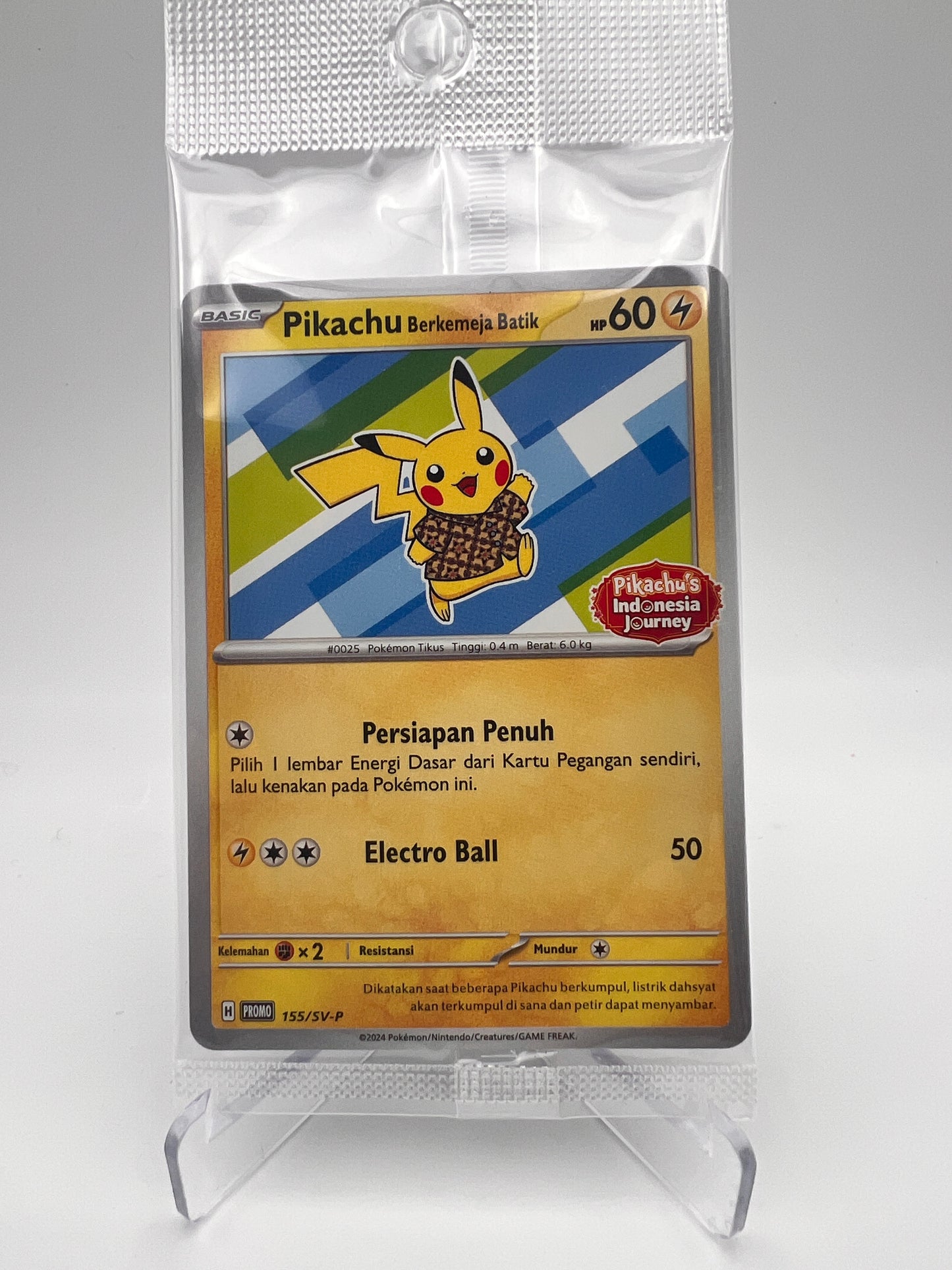 Pikachu Berkemeja Batik – Lot de 4 Promos Scellées – Pikachu’s Indonesia Journey – Scellé – Cartes Pokémon