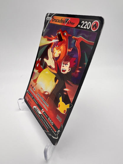 Dracaufeu V de Peter SWSH133 – Promo Black Star Épée et Bouclier – FR – État Correct/Usé – Carte Pokémon