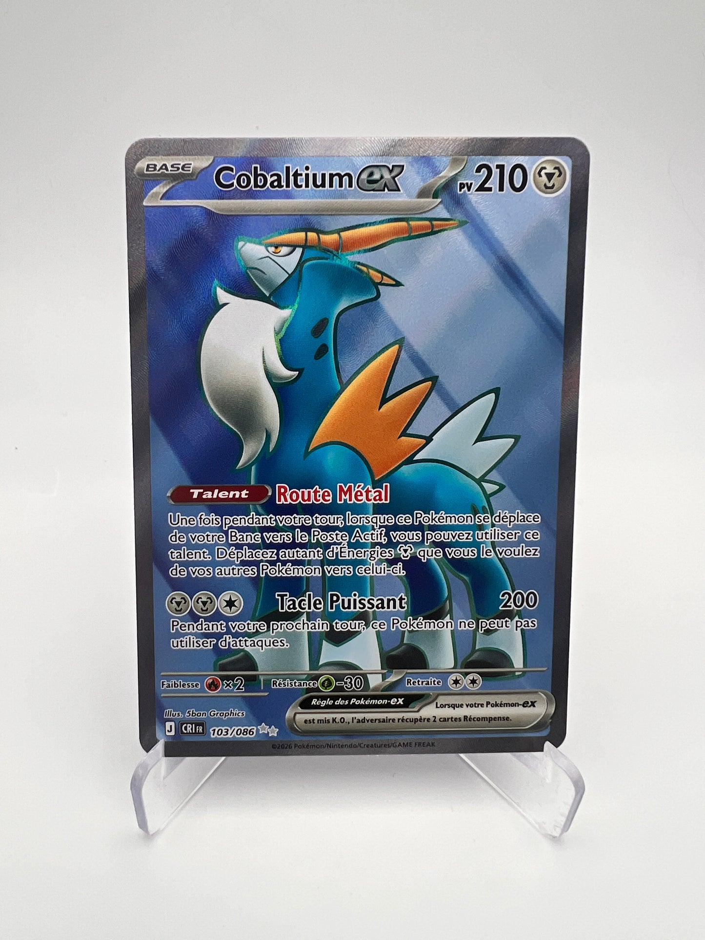 Cobaltium ex 103/086 - Chaos Ascendant - FR - Pokémon ex Ultra Rare