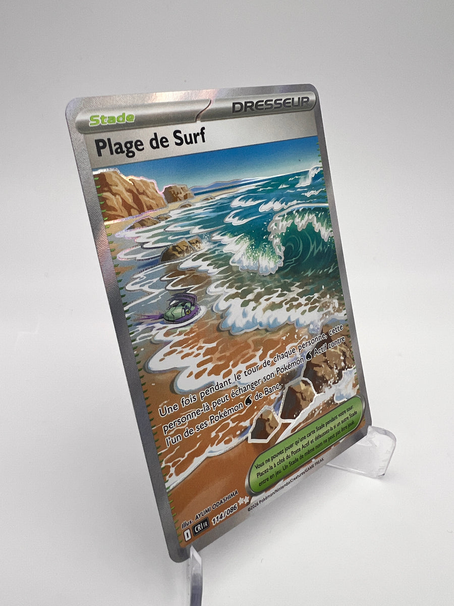 Plage de Surf 114/086 - Chaos Ascendant - FR - Carte Stade Hyper Rare