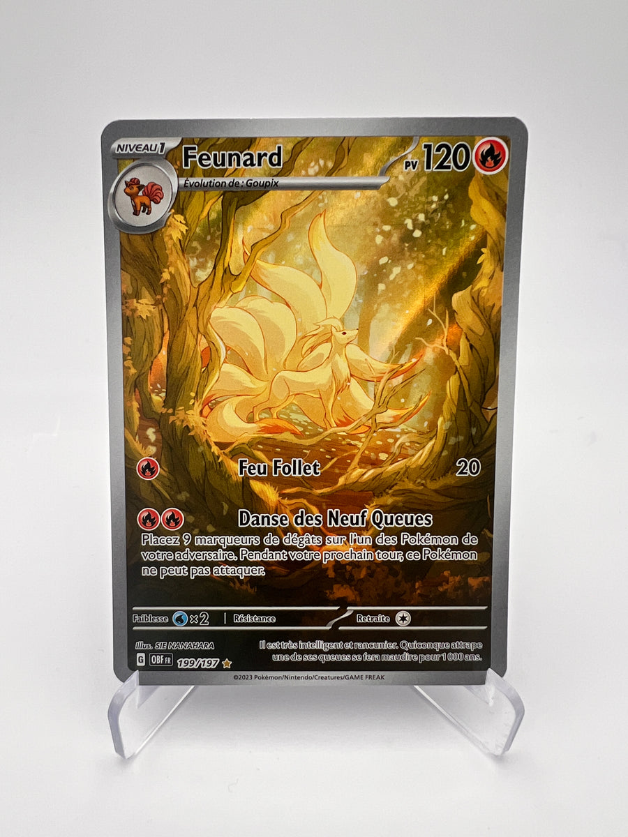 Feunard 199/197 – Flammes Obsidiennes – FR – Illustration Rare – Near Mint
