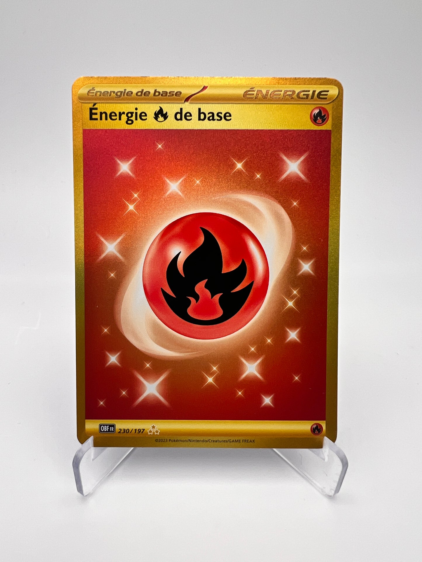 Énergie Feu Or 230/197 – Flammes Obsidiennes – FR – Near Mint – Hyper Rare