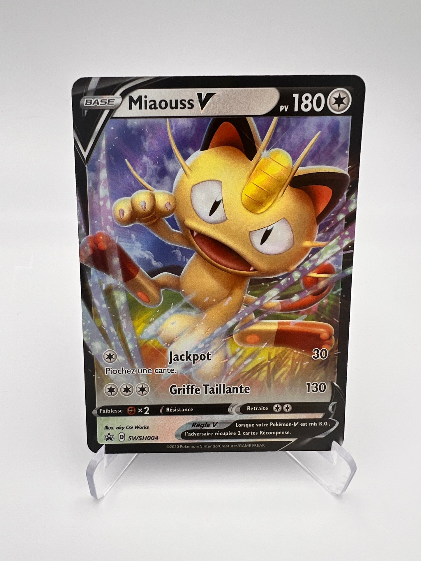 Miaouss V SWSH004 – Promo Black Star – FR – Near Mint – Pokémon V