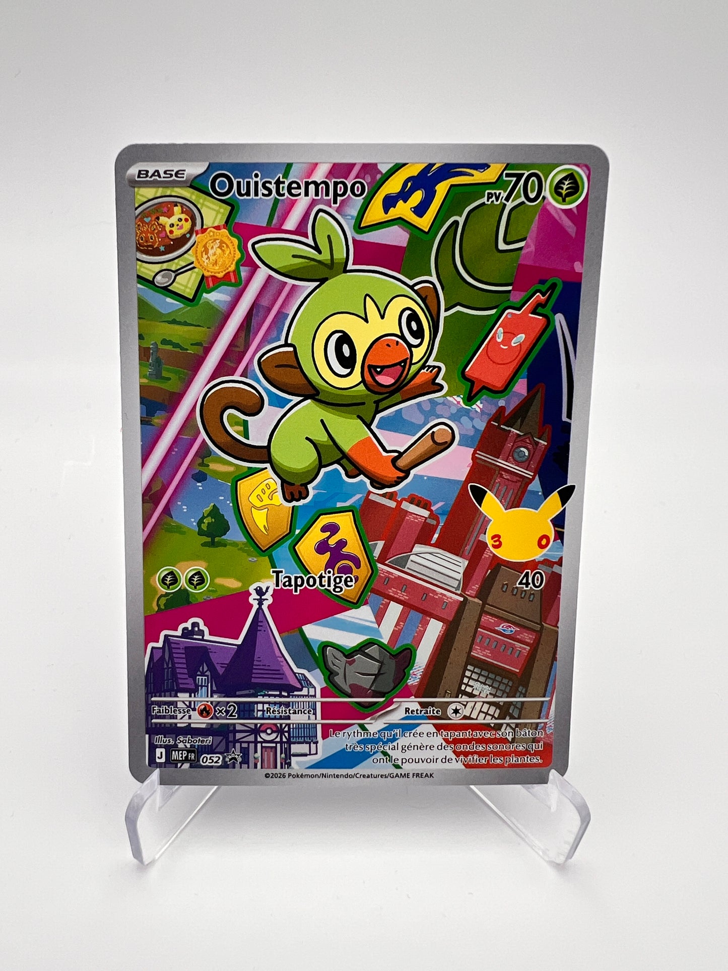 Ouistempo 052 – AR ⭐ – Starter 30 ans – Near Mint – Carte Pokémon