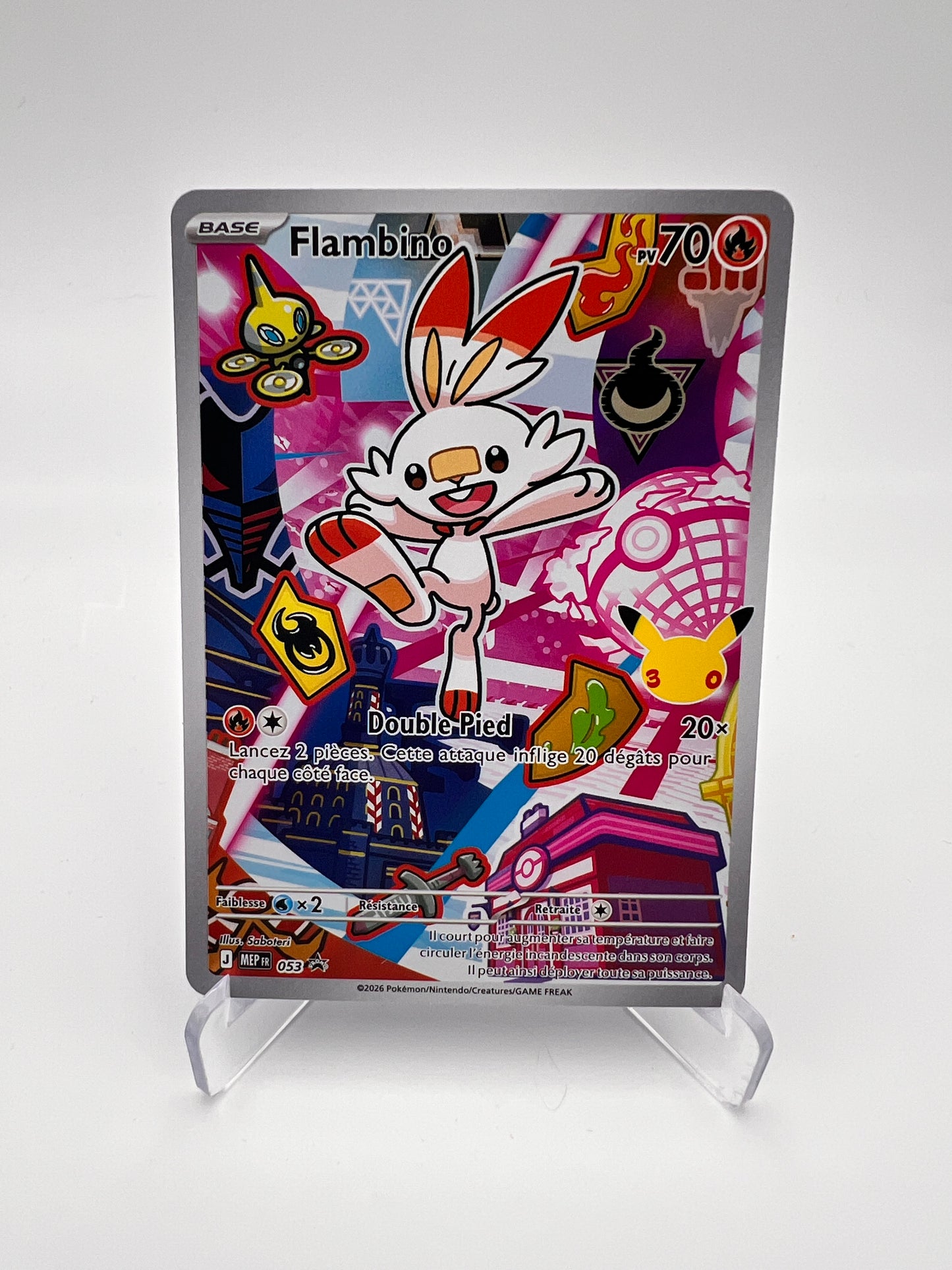 Flambino 053 – AR ⭐ – Starter 30 ans – Near Mint – Carte Pokémon