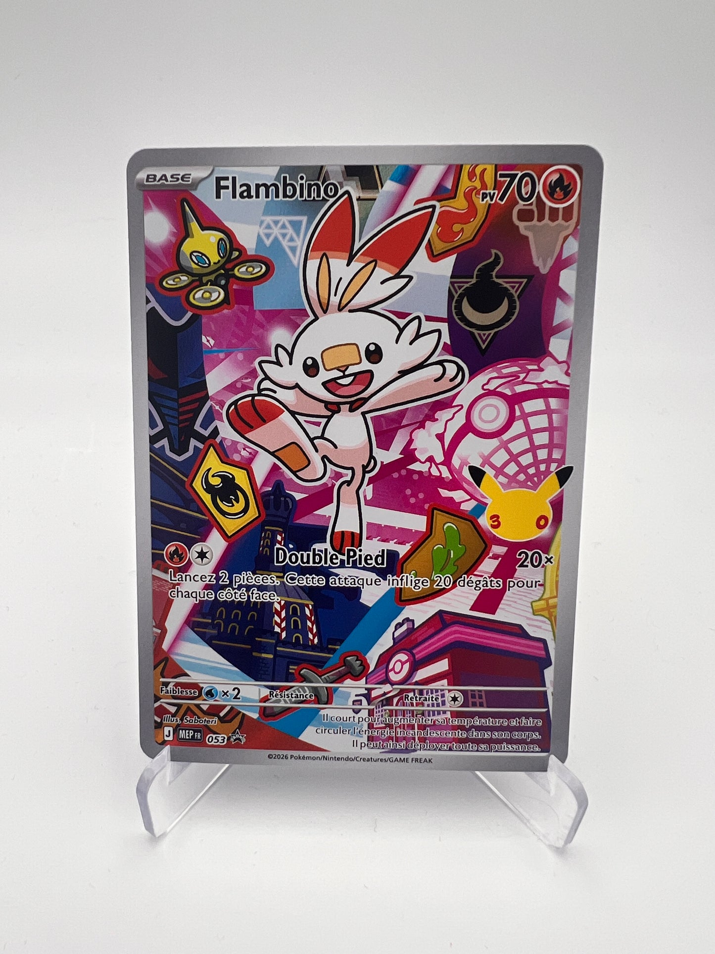 Flambino 053 – AR ⭐ – Starter 30 ans – Near Mint – Carte Pokémon