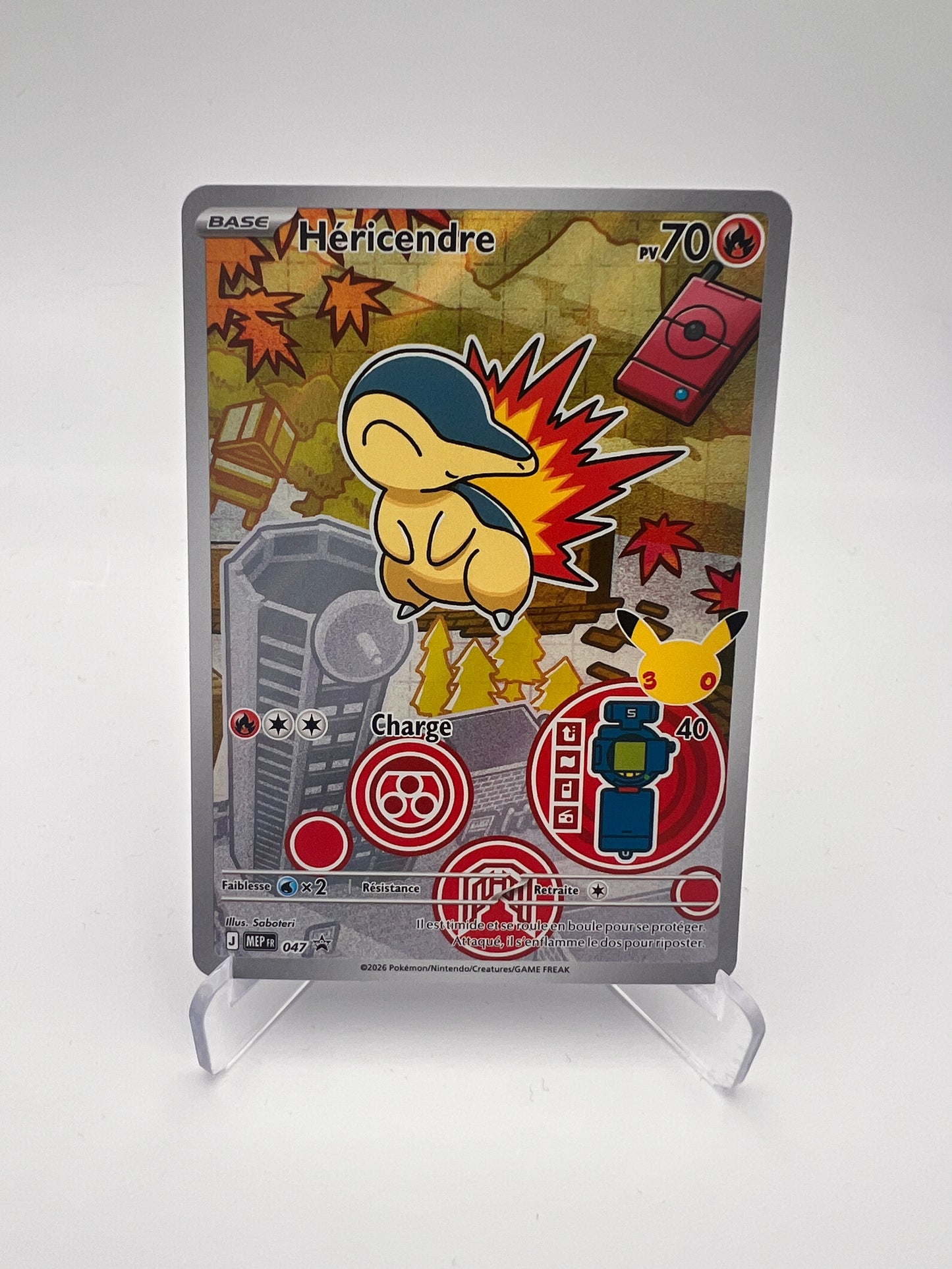 Héricendre 047 – AR ⭐ – Starter 30 ans – Near Mint – Carte Pokémon