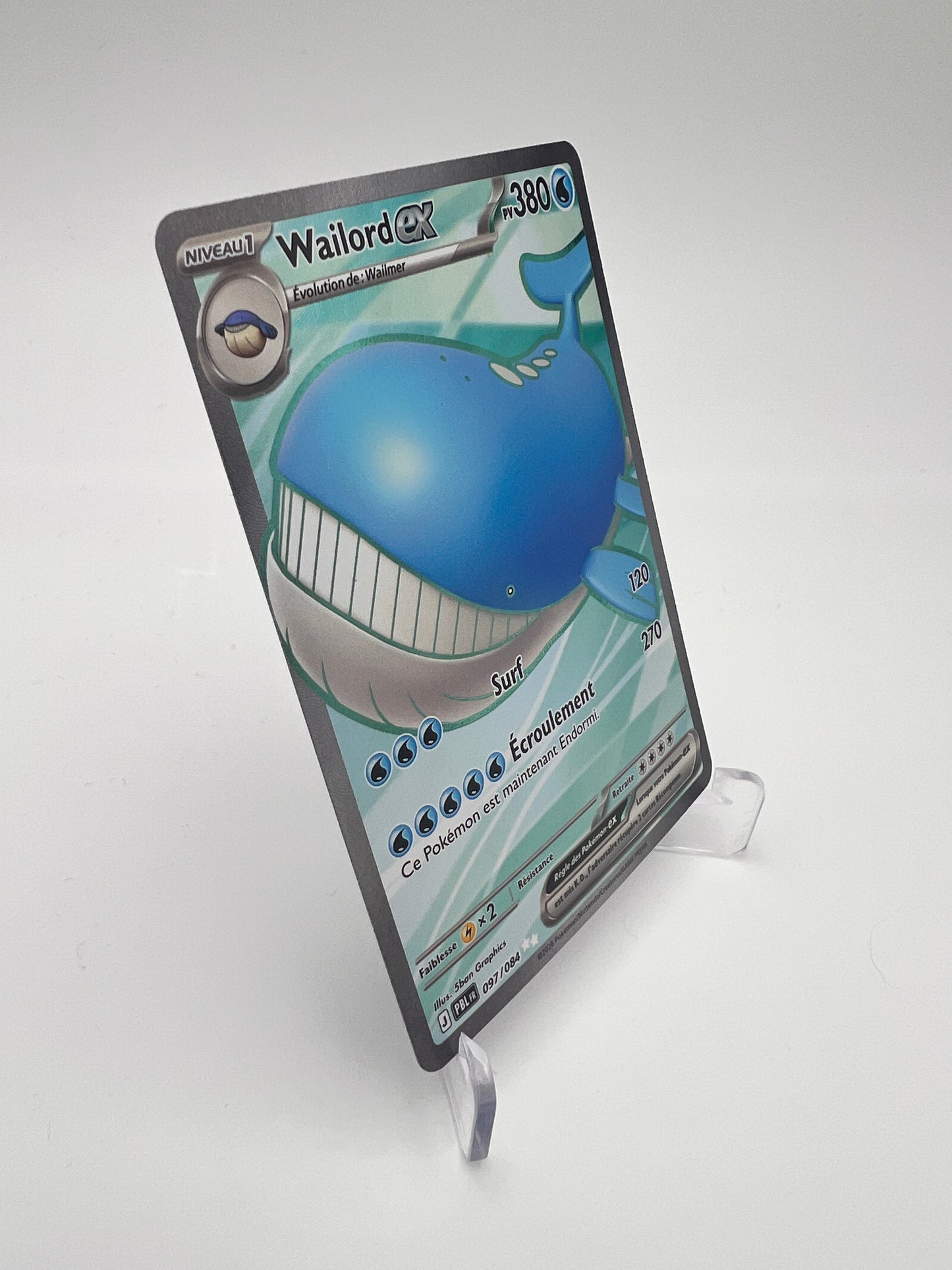 Wailord ex 097/084 – Ultra Rare – Nuit Noire (PBL) – Near Mint – Carte Pokémon